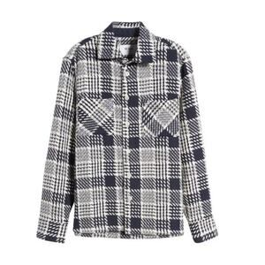WAX LONDON Whiting Plaid Button-Up Overshirt Size Medium
